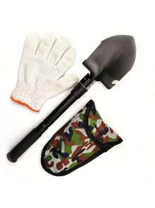 Outdoor Survival & Camping Four-In-One Multifunctional Folding Shovel - Made Of Durable Stainless Steel, With Saw, And Bottle Opener Camping Stuff