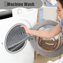 1pc Non-Slip Bathroom Mat, Thick & Dense Shaggy Chenille Microfiber Bathroom Rug, Machine Washable, Soft & Comfortable, Highly Absorbent, Suitable For Bathtub, Shower, And Bathroom