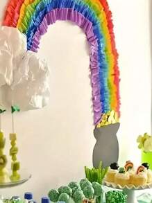 6pcs Colorful Crepe Streamers, Full Of Life, For Rainbow Party, Holiday Decorations, Birthday, Wedding, Christmas, Halloween, Thanksgiving, Easter And New Year