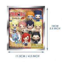 Crunchyroll 1 件 FAIRY TAIL 官方* 3D 动漫人物系列神秘散装袋可爱夹钥匙扣随机一个 Natsu 和 Gray 或其他人物适合妈妈和朋友返校和周年纪念礼物迷你动漫人物模型适合个人爱好收藏和 Gray 粉丝