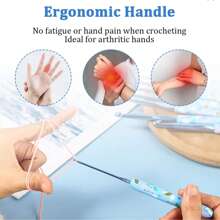 Crochet Hooks Set 2.0-8.0mm Ergonomic Handle For Arthritic Hands Knitting Needles Kit For Crochet Beginners