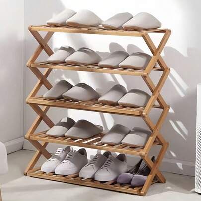 1 peça de 2/3/4/5 camadas, sapateira interna simples de várias camadas, armário dobrável para sapatos que economiza espaço para entrada de casa, prateleira de armazenamento para dormitório estudantil (precisa de montagem)