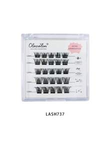 5 filas de 25 grupos de pestañas postizas, grupos de pestañas, extensiones, de 10mm-12mm-14mm-16mm, que incluyen pestañas de diferentes estilos y longitudes, adecuadas para lentes de contacto, sin necesidad de pegamento, ajuste cómodo y natural