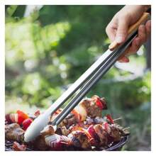 Pince de cuisine en acier inoxydable avec poignée pour barbecue, accessoire de barbecue premium en acier inoxydable pour la salade, la cuisson au gril et les accessoires de barbecue