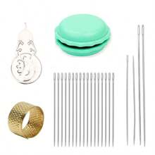Needle Extractor & Sharpener,Sewing Combination Set Colorful Macaron Style - Wipe Needle Fabric Embroidery DIY Sewing Tool Bead Needle Magnet Box Perfect For DIY Sewing, Embroidery, With Handy Magnetic Storage Function