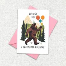 Bigfoot Birthday Cards, Funny Birthday Cards, Father's Day Birthday Cards, Funny Father's Day Cards, Bigfoot Gift Cards, Mystery Animal Cards, Gifts For Bigfoot Lovers, Anniversary Cards
