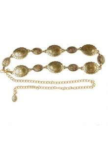 Adjustable Metallic Hollow Boho Style Waist Chain - Butterfly - View 2