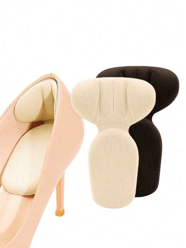 2 pièces Talonnettes en T 2-en-1, protections antidérapantes anti-frottements, rehausseurs de chaussures à talons mi-taille, silicone épaissi invisible, sauveteurs de chaussures de mariée et de mariage, coussinets de talon respirants anti-transpiration d'été, semelles confort pour le bureau, cadeau d'anniversaire pour la meilleure amie