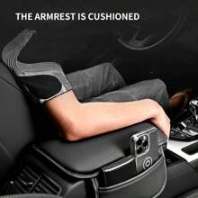 1 pièce de coussin d'accoudoir de boîte Napa tout saison pour l'intérieur de la voiture, fine protection de la boîte d'accoudoir centrale avec sacs de rangement des deux côtés, convient à la plupart des modèles de voiture