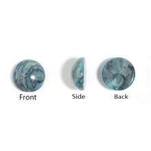 Set de 5 piezas / 10 piezas de cabujones de piedras preciosas redondas con patrón ondulado azul, de varios tamaños, con estilo vintage, aptos para hacer collares, anillos, pulseras, joyería y decoración DIY