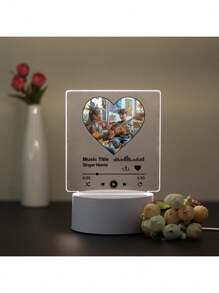 1 szt., personalizowane zdjęcia, personalizowane, spersonalizowane, czterokształtne światła muzyczne, personalizowane zdjęcia, dziel się ulubionymi wspomnieniami i najcenniejszymi chwilami, sztuka ścienna, prezenty dla nauczycieli, dzieci, kochanków, dziewczyn