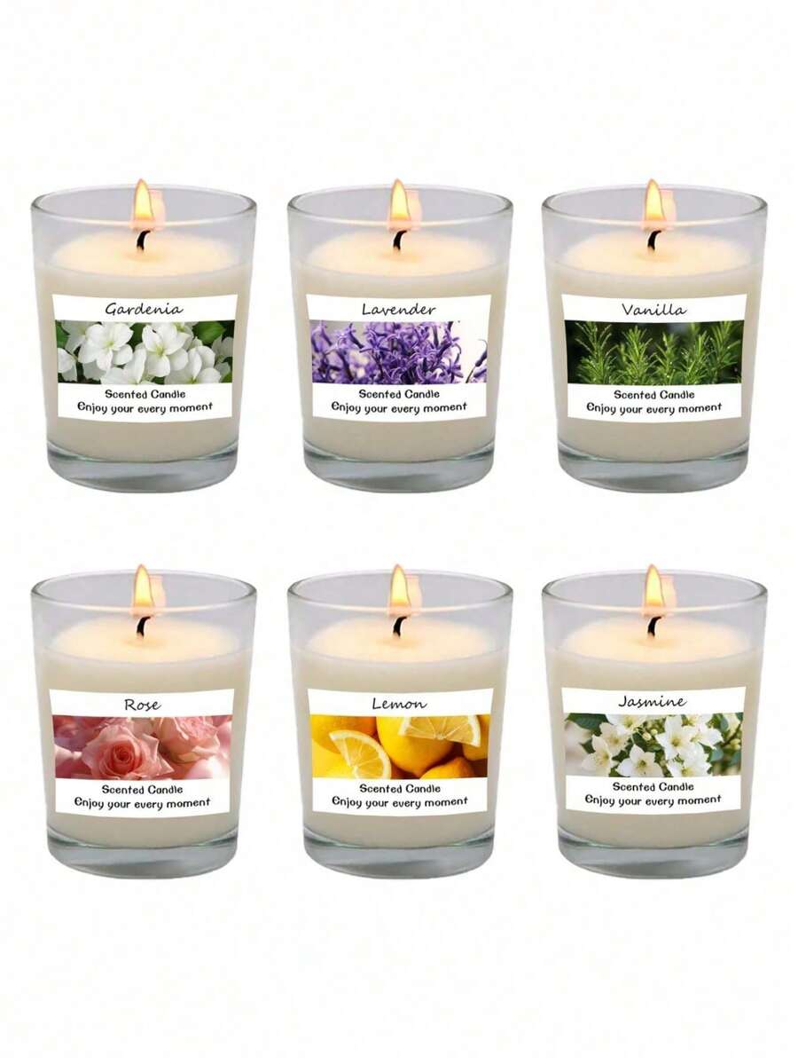 1 PC Glass Jar Scented Candles , Natural Soy Candles, Mini Compact Scented Candle, Soy Wax Long Lasting Candle, Aromatherapy Jar Candle Gift For Birthday Valentine Thanksgiving Christmas Day Present,1.76 Oz - Multicolor - View 1