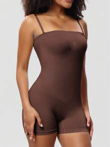 女士无缝吊带背心，带可拆卸肩带，紧身胸衣，瘦腹，紧身内衣