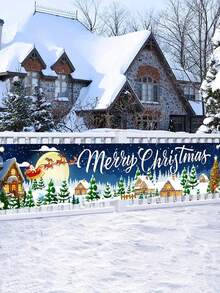 1 件大型圣诞快乐横幅，40*200 厘米涤纶红色圣诞户外横幅，圣诞装饰品 2024 适用于家居装饰圣诞节户外和室内悬挂装饰节日圣诞节假期派对装饰用品，圣诞节 - 彩色 - 查看 9