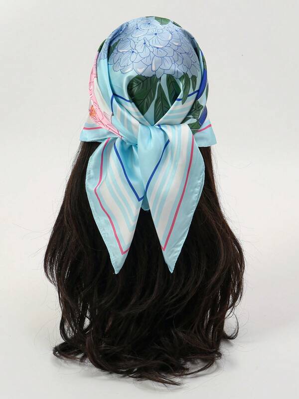 1 peça Mini cachecol quadrado estampado simples de 70 cm, nova bandana feminina para primavera, versátil, cinto feminino, decoração de cabelo, cachecol de pescoço da moda