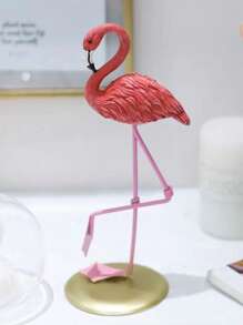 1pc Resin Flamingo Decor, Creative Ornament, Lightweight And Luxurious, Home Living Room Desktop Accessory