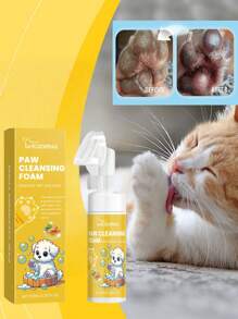 Nettoyant mousse pour les pattes des animaux de compagnie, nettoyage en profondeur des soins des pattes des chiens et chats, hydratant, nettoyant pour les coussinets des pattes