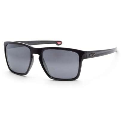 Men's Silver XL 57 Mm Polished Black Sunglasses