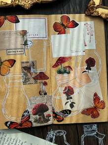 20 piezas/40 piezas Marcapáginas transparente de PVC que puede contener flores y mariposas secas reales, con números de página decorados a mano, adecuado para lectores, entusiastas de las flores secas, bookworms, regalos DIY, regalos de Año Nuevo (no incluye flores)