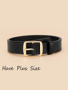 1pc Plus Size Women's Fashion Gold Sun Buckle Decoration Belt, Versatile & Suitable For Daily Use Summer, School Fall, Autumn, Halloween - Gold Buckle - View 13