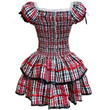 2025 Country Party Dress For Adults In Black And White Plaid