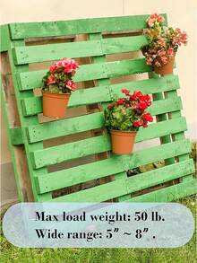 6pcs Metal Flower Pot Clips, 5-8 Inch Standard Terracotta Pot Holder - Durable Plant Pot Lock Hooks, Suitable For Indoor And Outdoor Use, Flower Pot Clips (Due To The Manufacturing Process Of The Product Itself, There Will Be Some Obvious Scratches On The Surface Of The Product.) - Multicolor - View 2