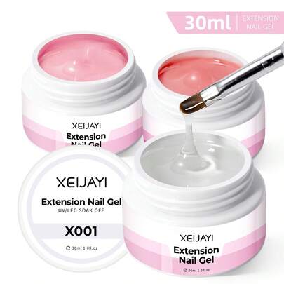  XEIJAYI 3 件 30 毫升固体指甲修整凝胶，延长硬指甲凝胶，不粘手指甲雕塑凝胶，丙烯酸延长指甲凝胶，用于美甲