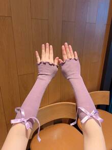 1 双 Y2K 风格甜美针织袖套和腿套，适合女士、时尚街头装饰手套、日常穿着和节日小礼物 - A - 查看 17