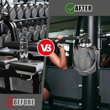 icolor Bolsa magnética para gimnasio, bolsa magnetica gimnasio,soporte para botella de agua, bolsa de transporte para botellas de gimnasio con bolsillos para teléfono y asa para el hombro (negro puro) - Gris,claro - Ver 7