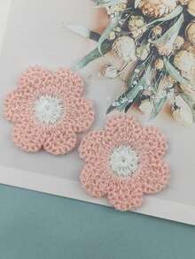 30 piezas/set Decoración de costura de bricolaje poliéster moderno de color mixto con diseño floral