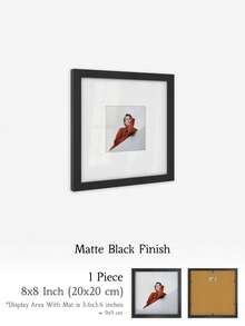 XXBANZHUAN 多种尺寸方形相框：30x30厘米/25x25厘米/20x20厘米/15x15厘米/13x13厘米/10x10厘米 | 6种现代饰面（哑光黑/浅木色/棕色/金色/白橡木色/米色） | 防碎高清亚克力玻璃，配有锯齿挂钩，方便墙面安装 | 适用于家居、办公室墙面和桌面展示 | 婚礼、生日、乔迁之喜的独特礼物