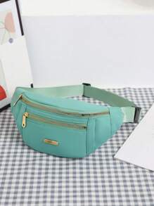 Bolsa de cintura feminina da moda casual para deslocamento esportivo bolsa de ombro portátil crossbody com vários bolsos, bolsa para telefone