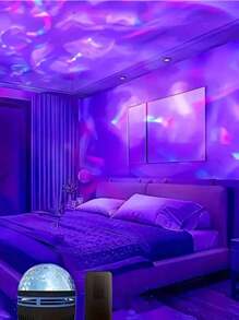 1 Proiettore di effetti di onde dell'oceano e galassia per sale da gioco, feste, proiettore di luci per camera da letto, proiettore di luci a LED per decorazioni per la casa