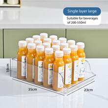 1/3/4 Set, Beverage Pusher Drink Propeller, Refrigerator Bottle And Can Storage Box, Self -Propelled Soda Can Dispenser With Upgraded Double-Layer Partition Board And Positioning Buckle, Kitchen Supplies, Closet Organizers And Storage, Desk Organizer