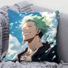 1pc Roronoa Zoro Animation OP-Piece Pillowcase Square Cushion BedroomSofaLeisureComfortCar Living Room Home Decor