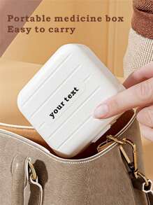 1/2 pezzi Scatole porta pillole da viaggio personalizzate - Scatola porta pillole a 7 scomparti, portatile, in materiale PP per il portafoglio, contenitore per vitamine e olio di pesce, impermeabile e anti-umidità per conservare medicinali, anelli e altri piccoli oggetti. Regalo quotidiano per anziani, nonni, mamma e papà