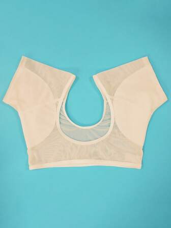 1 件可重复使用腋下吸汗垫，透气网眼，可水洗，弹性薄设计，腋下吸汗垫，舒适无味，吸汗腋下垫，夏季运动贴身网眼超薄防漏汗袋胸部设计，腋下吸汗垫，健身房