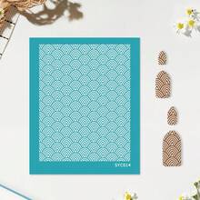 Clay Silk Screen Printing Stencils, Small Flower/Branch/Leaf Pattern, Polymer Screen For Handmade Crafts, Earring Making, Scrapbooking & Stamping - Multicolor - View 33