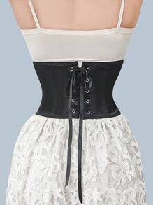 Corset de taille ajustable avec laçage, mini ceinture de taille de style rétro, ceinture de taille sculptante, accessoire polyvalent pour robes et hauts