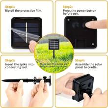Luces de hadas con bola de cristal con energía solar | 8 modos de iluminación | Opciones de luz cálida, blanca, de colores y azul | Luces solares para exteriores IP65 con 20/50/100 LED para jardín, porche, patio, jardín de cerveza, boda, fiesta, Navidad y Halloween | Regalo perfecto para el hogar, la oficina, el dormitorio, el hotel, la fiesta, el restaurante, luces de hadas para exteriores
