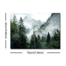 1 幅无框北欧自然风景墙面艺术帆布海报印刷绿色森林山脉摄影画适用于公寓、客厅、卧室、现代家居装饰 - 彩色 - 查看 9