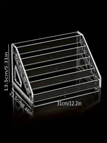 1 件现代透明塑料展示架 - 适用于花店、礼品店的贺卡架，带有通用节日贺卡架，适用于复活节、万圣节、感恩节和情人节装饰周边徽章多层桌面架子展示架透明桌面化妆品收纳 - 易于组装、节省空间，