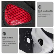 1 szt. Nowa maska rowerowa Maski sportowe z odpinanymi filtrami Motocyklowe oddychające maski na twarz Półmaska z filtrem Maska motocyklowa Ochrona przeciwpyłowa Nadaje się do jazdy na rowerze, biegania i chodzenia