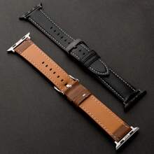 1 pièce Bandes de bracelet simpliste unisexe convenant pour 38/40/41/42/44/45/49mm Ultra/SE/8/7/6/5/4/3/2/1 - Couleurs noir et marron