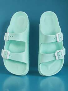 Sandalias con plataforma y doble correa para mujer, transpirables