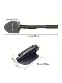 Outdoor Survival & Camping Four-In-One Multifunctional Folding Shovel - Made Of Durable Stainless Steel, With Saw, And Bottle Opener Camping Stuff