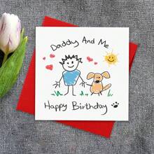 Happy Birthday Dad And Me Cards, Dad Birthday Cards, Dad Birthday Gift Cards, Funny Dad Cards, Fathers Day Cards, Dog Lovers Cards