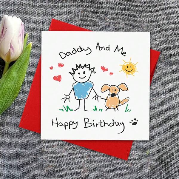 Alles Gute zum Geburtstag Vater und ich Karten, Vater Geburtstagskarten, Vater Geburtstagsgeschenkkarten, lustige Vater Karten, Vatertags-Karten, Hundeliebhaber-Karten