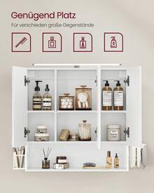 VASAGLE Bộ đồ nội thất phòng tắm Trang trí phòng tắm - trắng - Xem 5