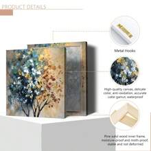 1pc Unframed Canvas Painting Abstract Fortune Tree Art, Unframed Wall Decor, Fashion Theme, Great For Living Room, Bedroom, Office, Bathroom, Bar, Hallway - Home Decor Gifts, Posters, Wall Art, Room Decoration Stuff, Modern